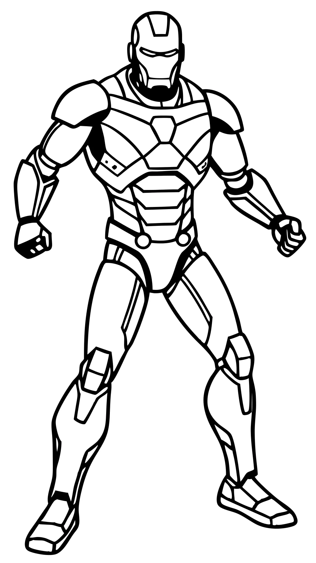 Página para colorear de Iron Man imprimible